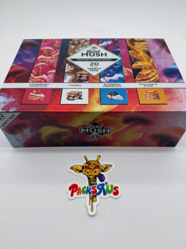 Real Mush Psilocybin Chocolate Squares – 20 Count Variety Pack